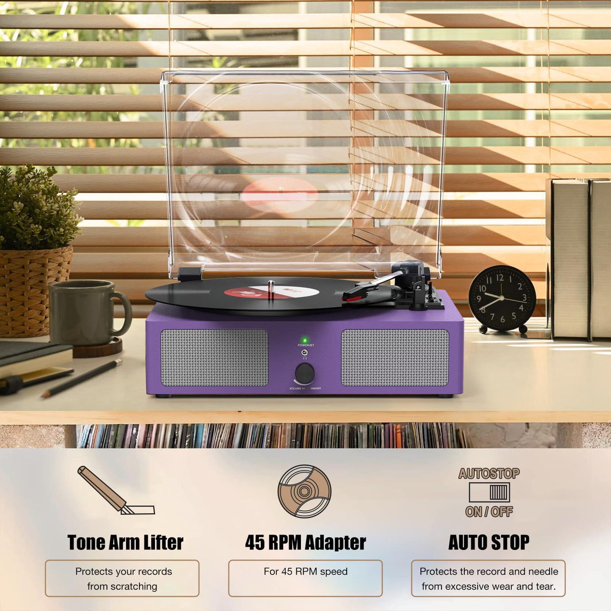 Udreamer USB and AUX connector close-up showing digital and wired playback convenience