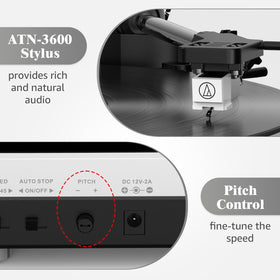 Udreamer vinyl record player auto stop for safe playback