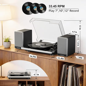 Udreamer vinyl record player RCA outputs to active and passive speakers