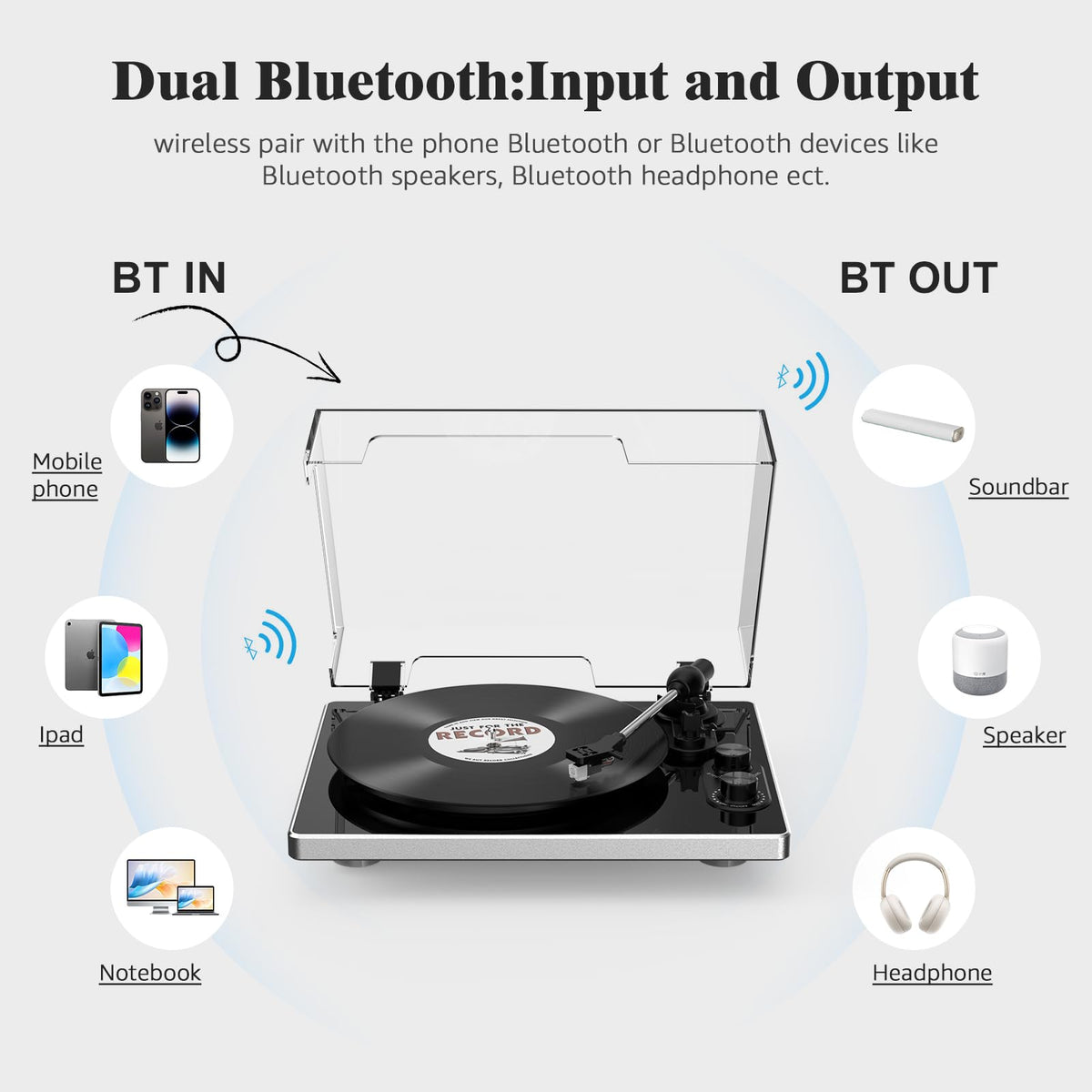 Udreamer vinyl record player USB recording to digitize favorites