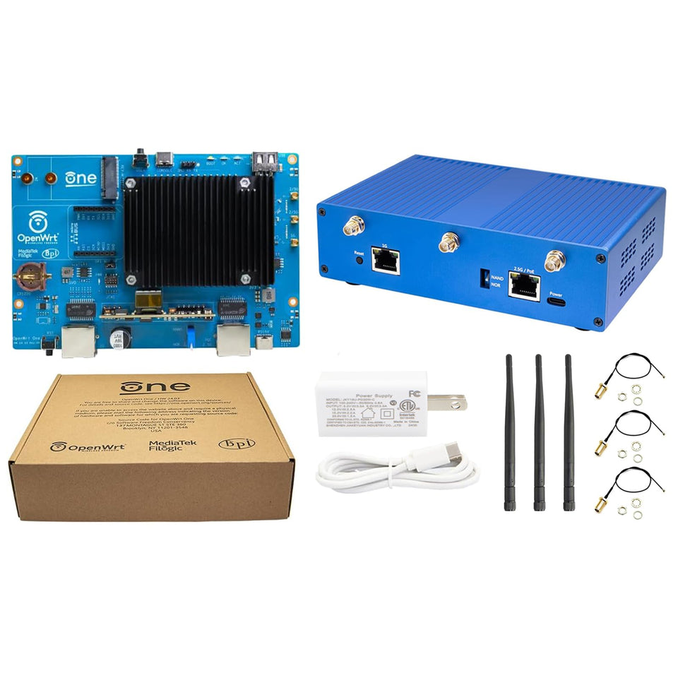 UEEGO Banana Pi OpenWrt One front view highlights a compact, high-performance router for DIY setups.
