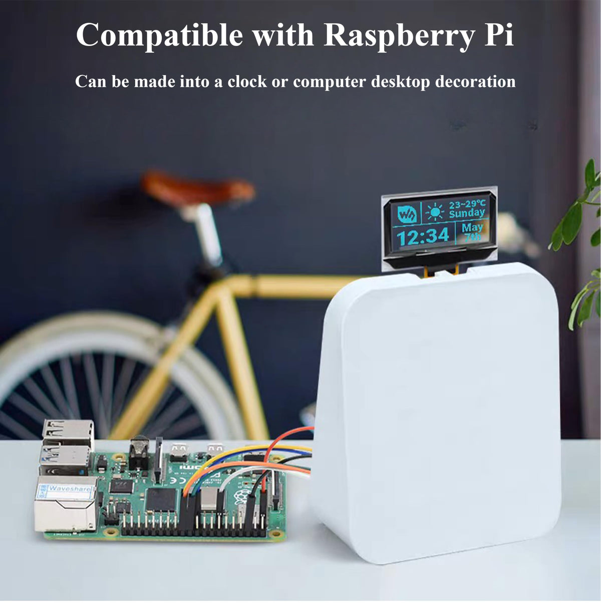 UeeKKoo compact transparent OLED in action on a board