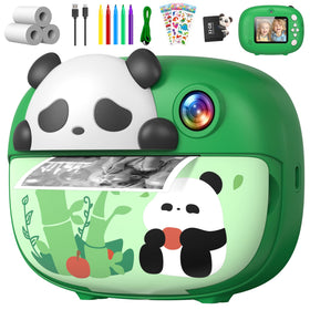 Uffylle panda camera front view showing cute design and big buttons