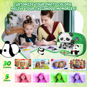 Uffylle panda camera in child's hand showing kid-friendly size