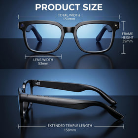 UFSVVOLF glasses with magnetic fast charging for all-day use
