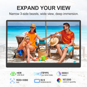UFYQL close-up of IPS panel texture demonstrating color fidelity and reduced glare