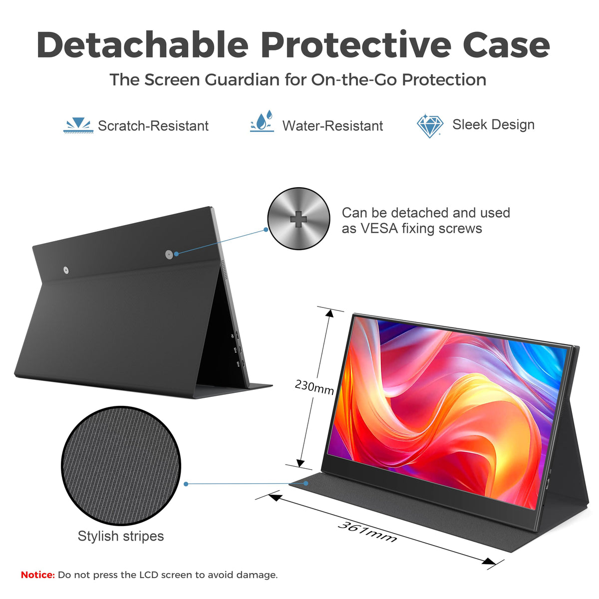 UFYQL protective case used as adjustable stand for stable viewing angles