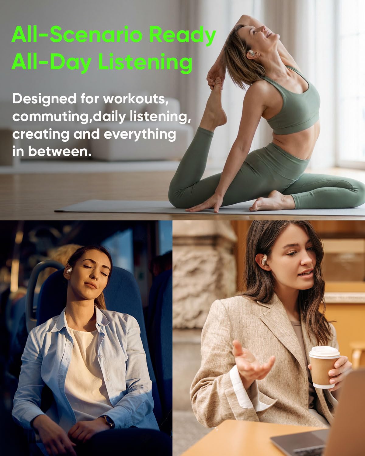 UGEE premium headphones on-the-go use for commuting or workouts.