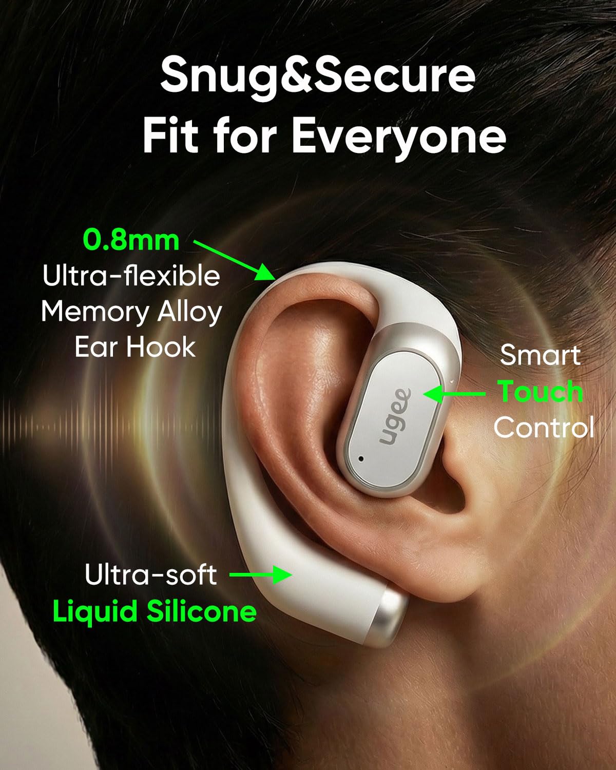 UGEE premium headphones universal compatibility works with smartphones, tablets, and laptops.
