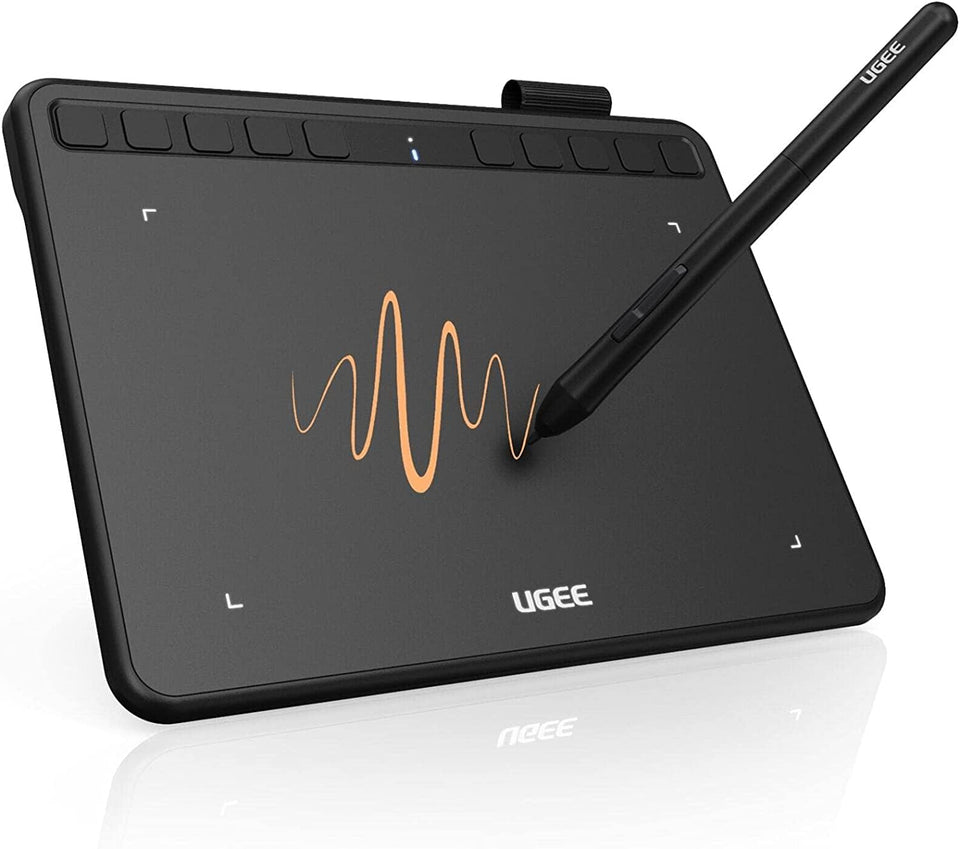 UGEE S640 front view showing compact active area and slim frame for portability