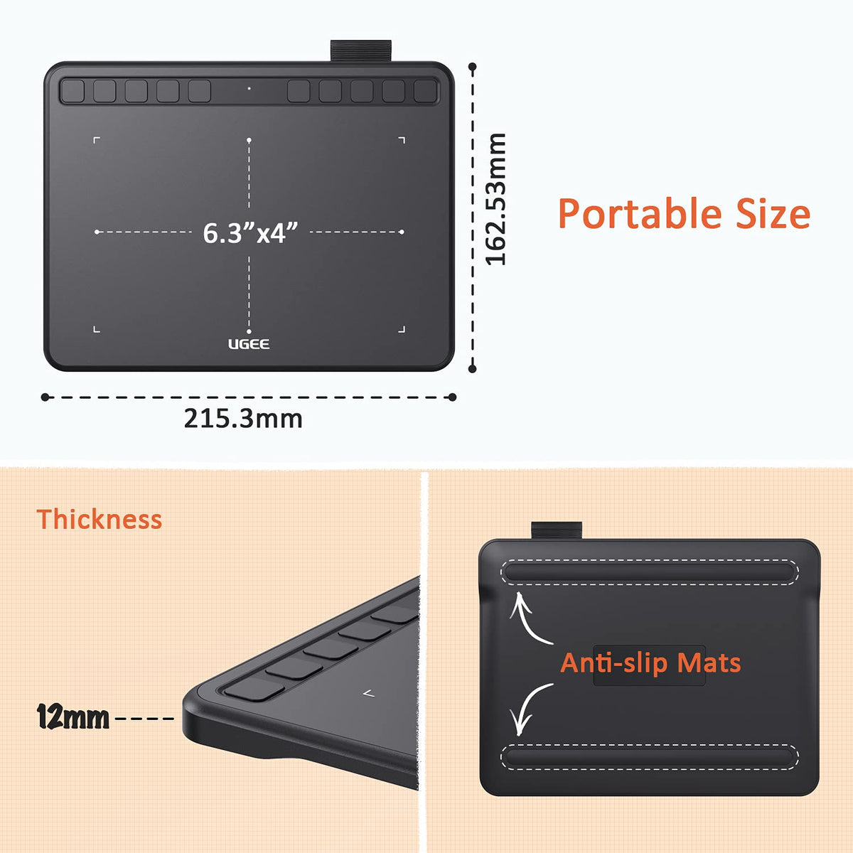 UGEE tablet connected to laptop illustrating smooth drawing and editing workflow