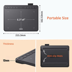 UGEE tablet connected to laptop illustrating smooth drawing and editing workflow