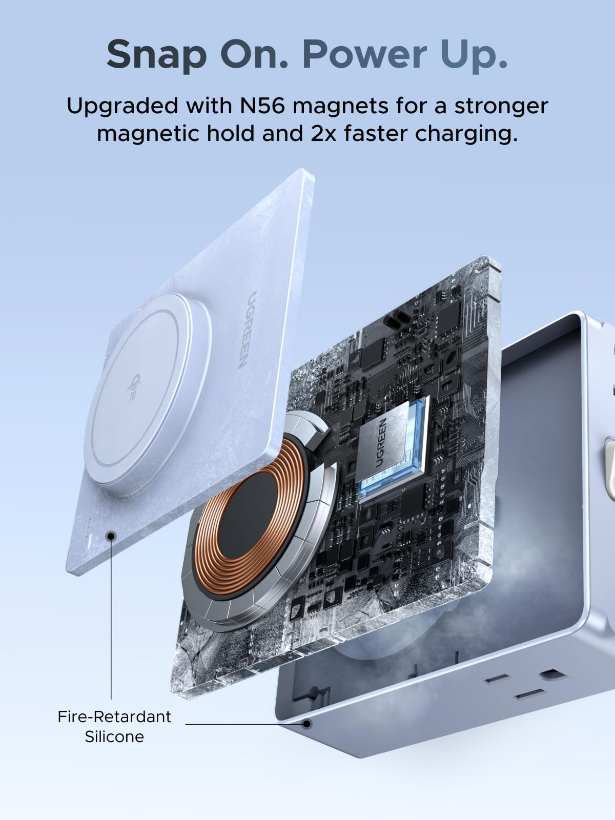UGREEN dual USB-C and dual USB-A ports for multiple devices