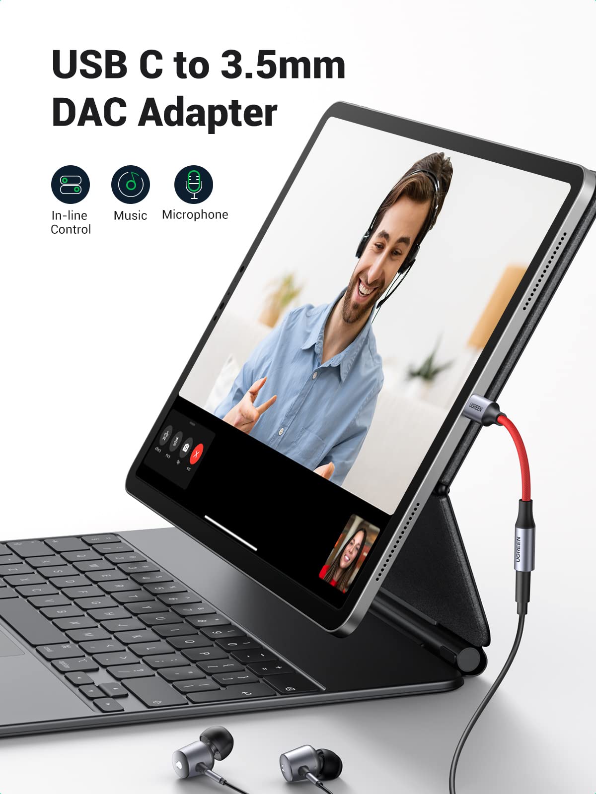 UGREEN 24bit/96kHz HiFi DAC enables clearer audio on compatible devices