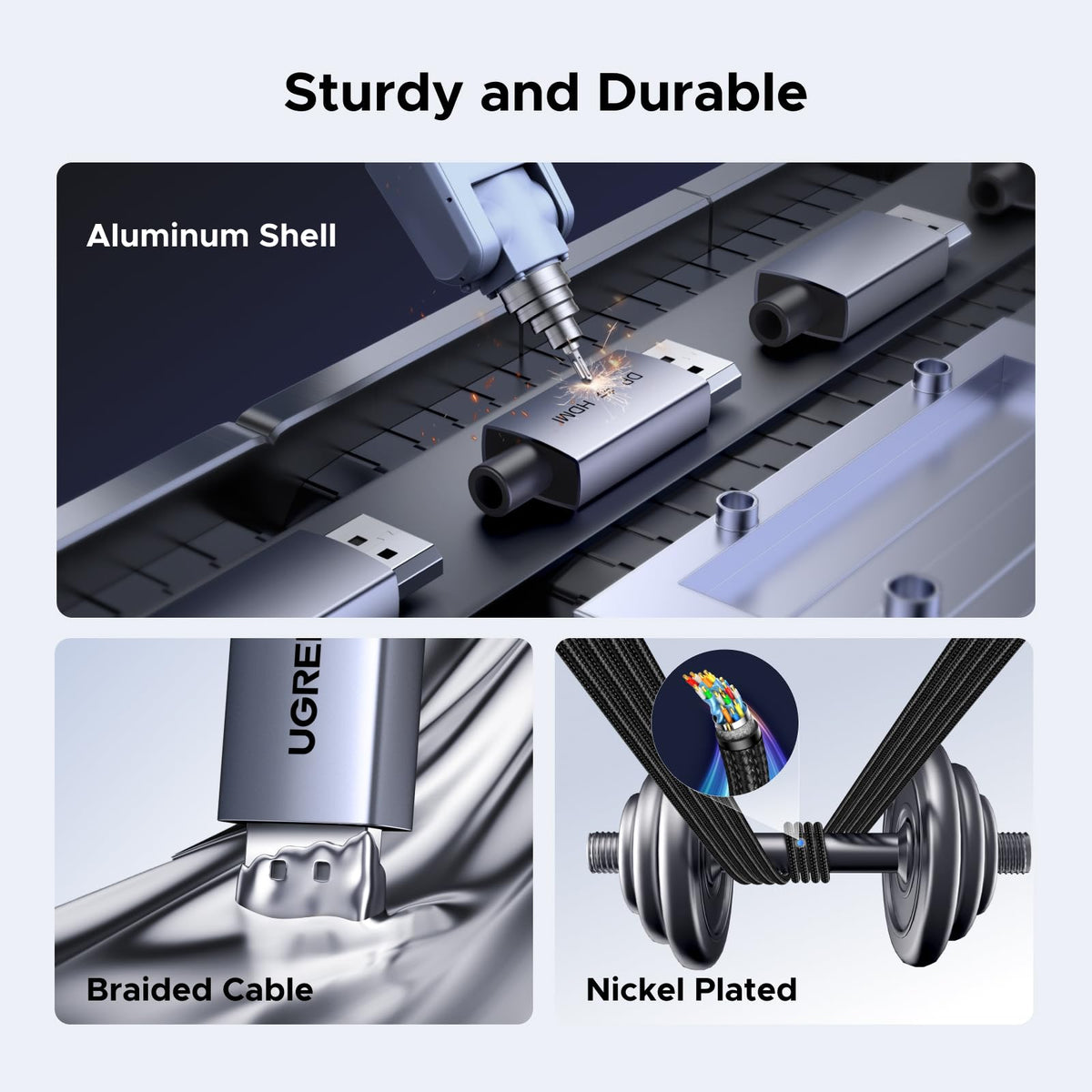 UGREEN aluminum heatsink shell aids cooling during long gaming or editing sessions