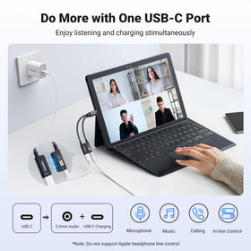 UGREEN aux charging dongle shows 60W fast charging for devices