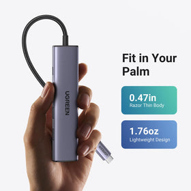Compact 5-in-1 USB-C dongle for MacBook Pro and iPad Pro.