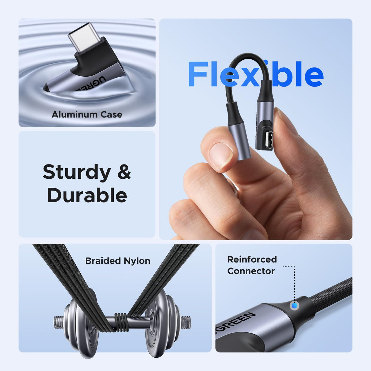 UGREEN compact aluminum body image conveys premium look and scratch resistance.