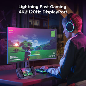 UGREEN dock connected to DP monitor delivering 4K@120Hz gaming visuals