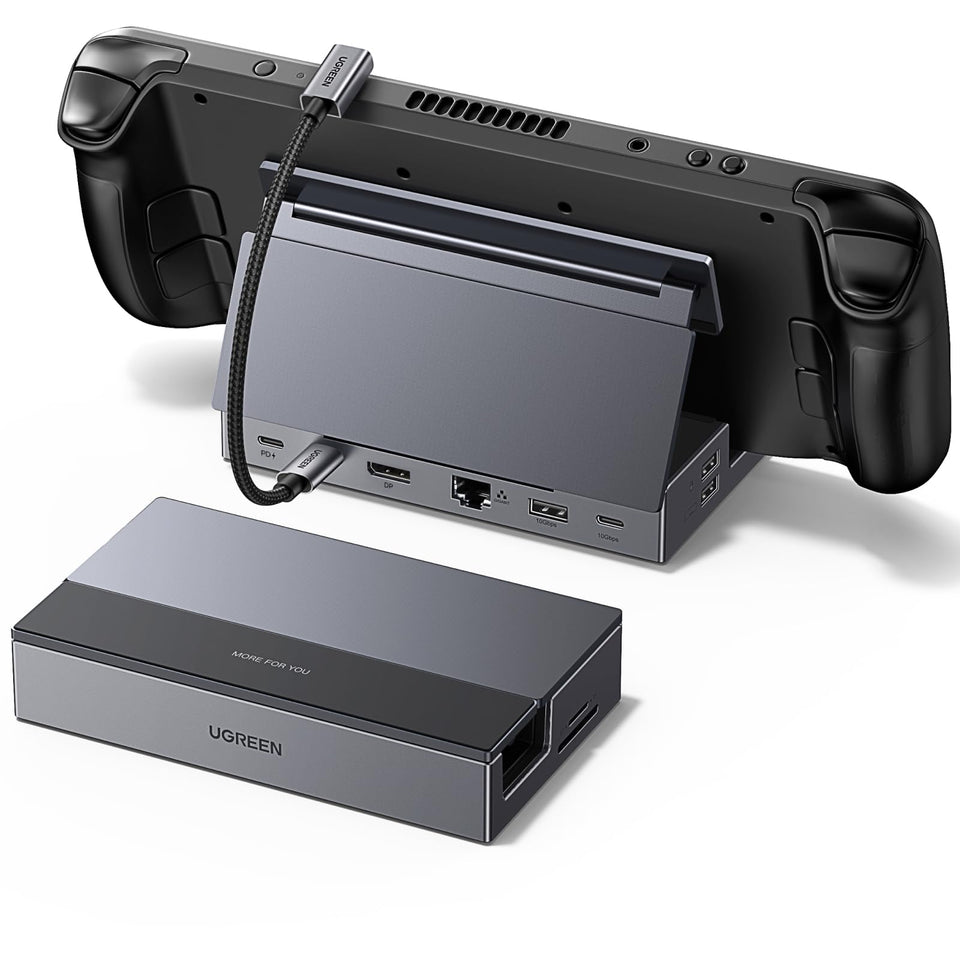 UGREEN dock front view showing clean ports and fast connectivity benefits