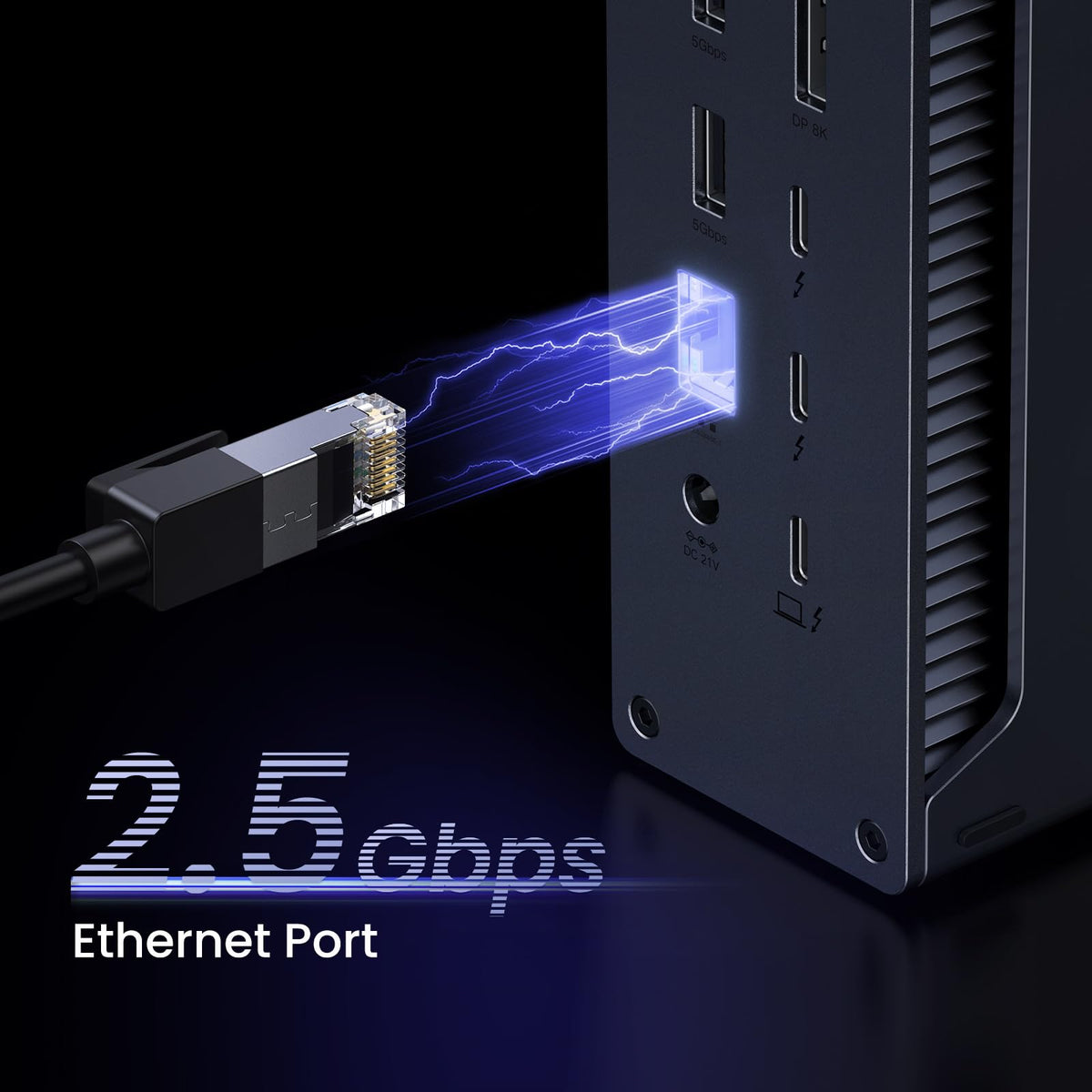 UGREEN Dock USB-C and USB-A ports for fast data transfer