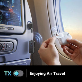 UGREEN dual pairing with two AirPods for shared listening on board