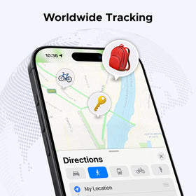 UGREEN FineTrack tag on luggage for global Find My network visibility