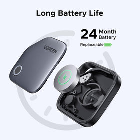 UGREEN FineTrack tucked in luggage pocket showing travel use and reliable lost-item locating