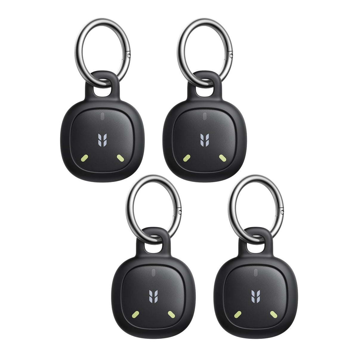 UGREEN FineTrack Mini2 front packaging showing 4-pack and iOS compatibility, easy setup benefit