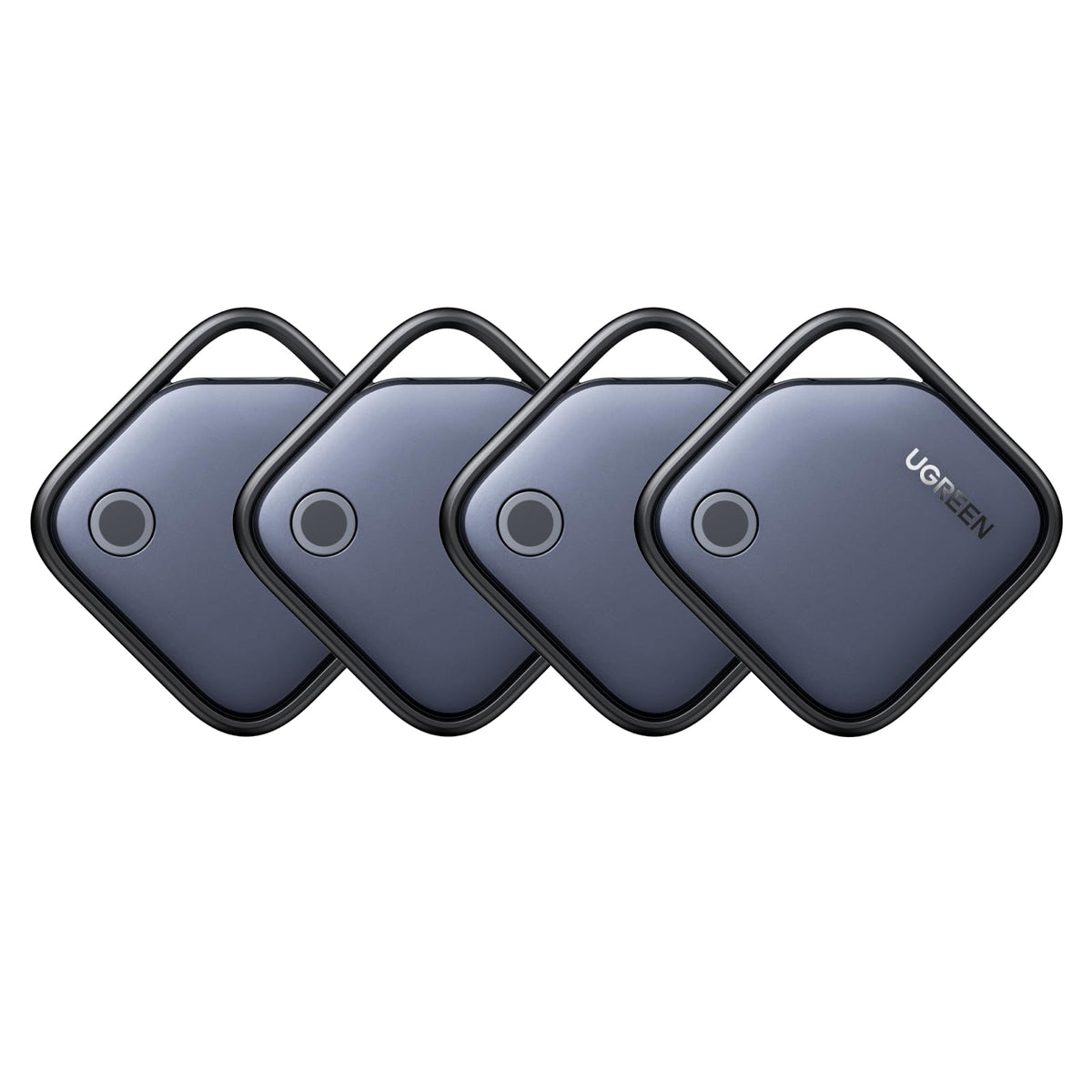 UGREEN FineTrack packaging front showing 4-pack and Apple Find My compatibility for peace of mind