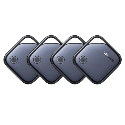 UGREEN FineTrack packaging front showing 4-pack and Apple Find My compatibility for peace of mind