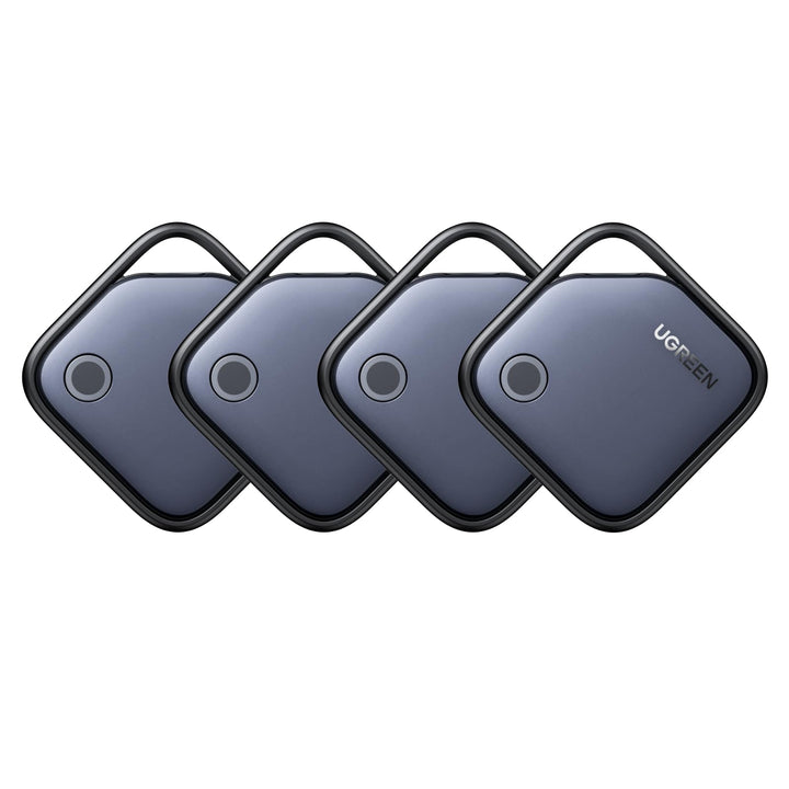UGREEN FineTrack packaging front showing 4-pack and Apple Find My compatibility for peace of mind