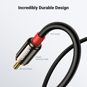 UGREEN flexible PVC jacket resists wear for long-lasting use.