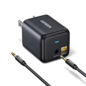 UGREEN front view with AUX and RCA ports showing easy connectivity