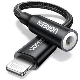 UGREEN Headphone Adapter – Lightning to 3.5mm, reliable iPhone audio with standard headphones.