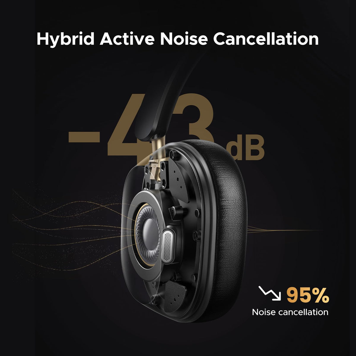 UGREEN HiTune Max5c ANC AI chip reducing ambient noise for clearer sound
