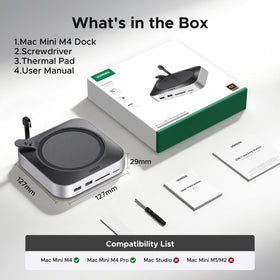 UGREEN Mac mini M4 Dock blends sleek design with compact footprint.