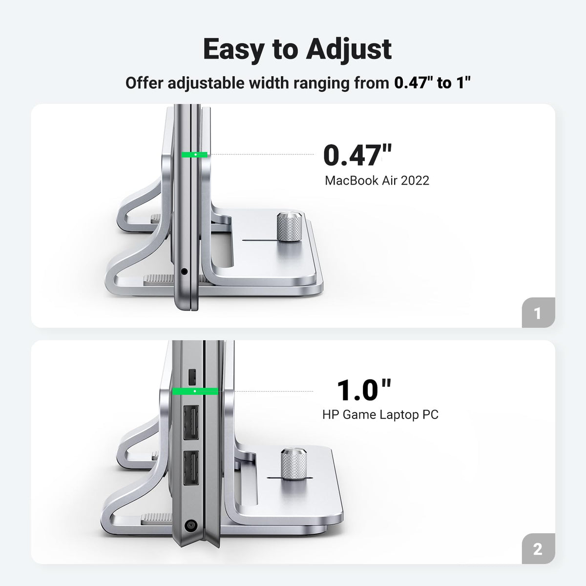 UGREEN MacBook-compatible stand elevates screens for comfortable viewing.