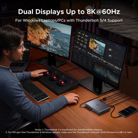 UGREEN Maxidok hub DP2.1 output powering high-resolution displays