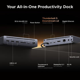 UGREEN Maxidok hub rear ports for tidy cable management