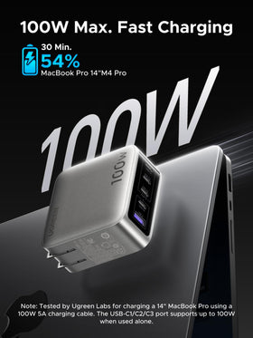 UGREEN Nexode Pro 100W foldable plug for travel convenience