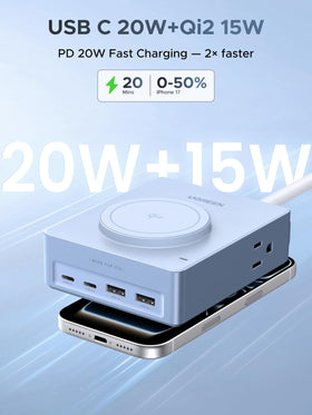 UGREEN 20W USB-C PD3.0 port for rapid single-device charging