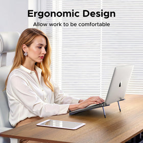 UGREEN portable laptop stand adjustable height at six settings.