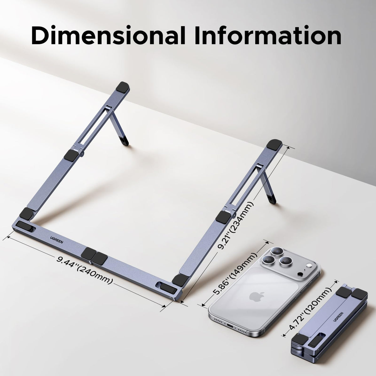 UGREEN portable laptop stand quick setup for flexible workspaces.