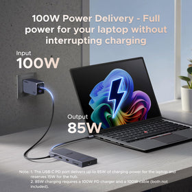 UGREEN Revodock Pro rear Ethernet port providing gigabit wired network reliability and low latency