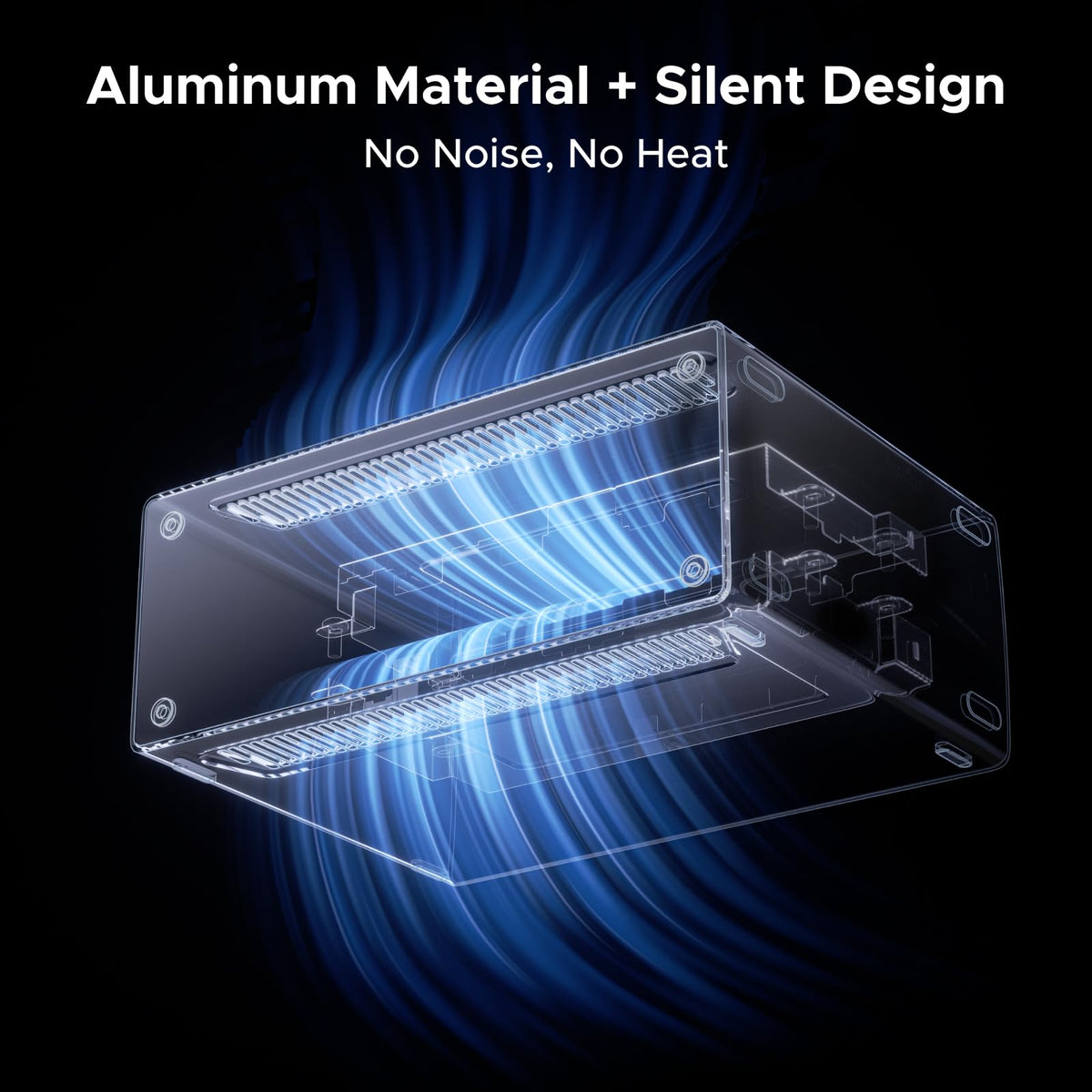 UGREEN Revodok Max fanless design ensuring quiet work sessions.