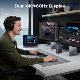 UGREEN Revodok Max connected to laptop for seamless peripheral integration.