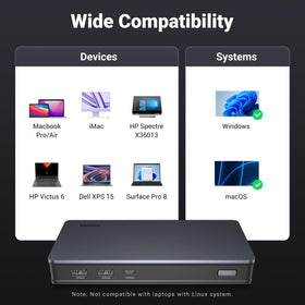 UGREEN Revodok Pro 209 Gigabit Ethernet for stable wired networking