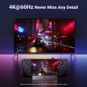 UGREEN Steam Deck Dock 4K60 HDMI output for crisp visuals.