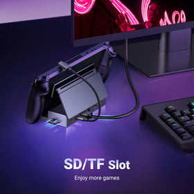 UGREEN Steam Deck Dock Gigabit Ethernet for stable online play.